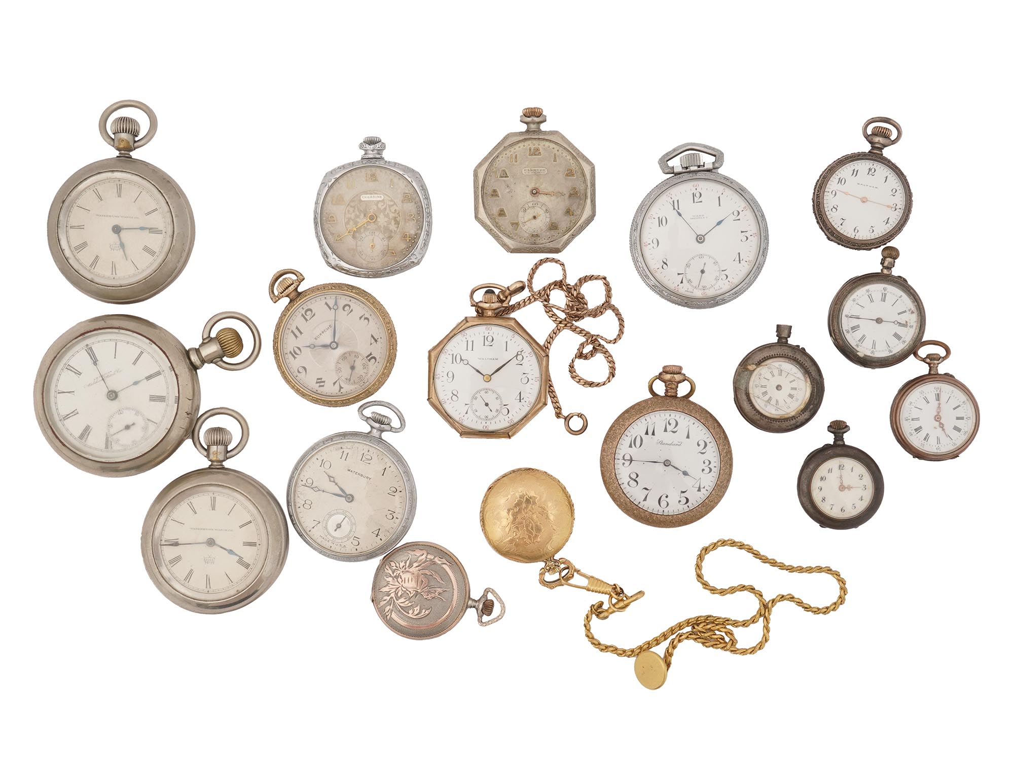 ANTIQUE AMERICAN POCKET WATCH COLLECTION PIC-0